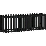 vidaXL Povišena vrtna gredica crna 200x50x70 cm masivna borovina | shoptok.hr