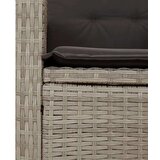 vidaXL 3-dijelni vrtni blagovaonski set svjetlosivi od poliratana | shoptok.hr