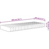  Madrac od pjene srednje mekani 80x200 cm | shoptok.hr