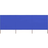 vidaXL vidaLX 3-panelni vetrobran tkanina 400x80 cm sinje moder Cene