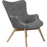 Ropez Siv žameten fotelj Niko – | Shoptok.si