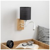  Brilagi - LED zidna lampa NUBILA WOOD 1xE27/25W/230V + LED/3W hrast/crna | Eponuda.com
