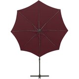  Konzolni vrtni suncobran sa stupom i LED svjetlima 300 cm bordo | Eponuda.ba