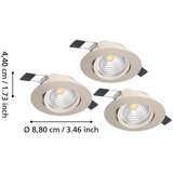 Eglo 902282-SET 3xLED prigušiva stropna svetiljka saliceto LED/6,4W/230V prečnik 8,8 cm hrom | Eponuda.com