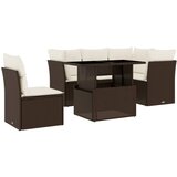 Maison Chic Seti vrtnega pohištva - Vrtna garnitura - Vrtni pohištvo set 6-delna z blazinami rjav poli ratan, (21807210) | Shoptok.si