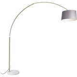 QAZQA Medeninasta svetilka z marmorno tkanino, odtenek 45 cm - XXL Cene