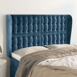  Uzglavlje s ušima tamnoplavo 147x23x118/128 cm baršunasti | shoptok.hr