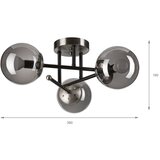 Brilagi plafonski luster maliva 3xE14/15W/230V matni hrom/zadimljeno staklo | Eponuda.com