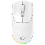 Miš gaming RAMPAGE PROTE M5 Pro Wireless White RGB LED Charged 26000 DPI 3395 Sensor, 41247