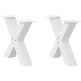  Noge za stolić u obliku slova X 2 kom bijele 60x(42-43) cm | shoptok.hr
