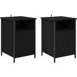  Noćni ormar 2 pcs Crni hrast 40 x 42 x 60 cm Konstruirano drvo | shoptok.hr