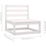  Vrtna sedežna garnitura 4-delna z blazinami trdna borovina, (20704130) | Shoptok.si