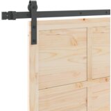 vidaXL Klizna vrata Smeđa 100 x 208 cm Masivna borovina | shoptok.hr