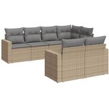  7-dijelni set vrtnih sofa od poliratana s jastucima bež | shoptok.hr