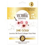Victoria Beauty 24K GOLD luksuzna kolagen maska za lice Silk touch | shoptok.hr