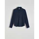 Reserved - Slim fit košulja od žerseja - mornarsko plava | shoptok.hr