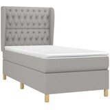  Box spring krevet s madracem svjetlosivi 90x190 cm od tkanine | shoptok.hr