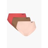 Atlantic Women's Classic Panties 3Pack - Light Coral/Light Pink/Dark Beige Cene