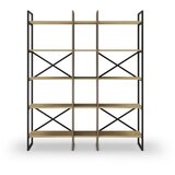 Marckeric Biblioteka u dekoru hrasta u prirodnoj boji 143,5x175 cm Ara – Cijene