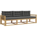  Set vanjskih sofa s jastukom 3 pcs Bijela i antracit Poliester | Eponuda.ba