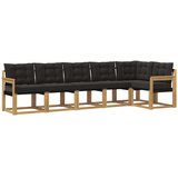 vidaXL Zunanja garnitura za sedenje z blazino 6 pcs Bela in črna, (5000281153) | Shoptok.si