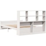 vidaXL Knjižna postelja brez vzmetnice bela 160x200 cm trdna borovina | Shoptok.si