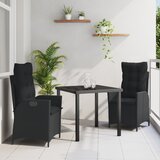 vidaXL 3 dijelni vrtni set sa jastučićima crni poli ratan | shoptok.hr