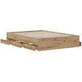 Okvir kreveta s pohranom s ladicama Hrast artisan 140 x 190 cm | shoptok.hr