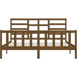  Posteljni okvir medeno rjav iz borovine 200x200 cm, (20644441) | Shoptok.si