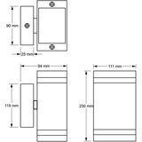  Spoljna zidna svetiljka LITEK 2xGU10/30W/230V IP44 siva | Eponuda.com