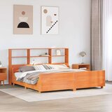  Krevet s regalom za knjige bez madraca 200x200 cm masivno drvo | shoptok.hr