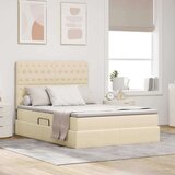  Krevet s od storage s madracem Krema 140 x 200 cm Lažna koža | shoptok.hr
