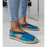 Gemre Blue espadrilles with open heel Tharna | Shoptok.si