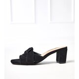  Black classic eco-suede block heel mules Risana | shoptok.hr