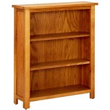 vidaXL Biblioteka od masivne hrastovine s 3 police 70 x 22,5 x 82 cm Cijene