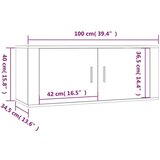  Zidni TV ormarići 2 kom siva boja betona 100 x 34 5 x 40 cm | shoptok.hr