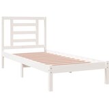  Okvir za krevet od masivnog drva bijeli 75 x 190 cm mali | shoptok.hr