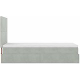  Okvir kreveta s madracima svijetlosivi 100x200 cm baršunasti | shoptok.hr