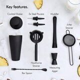 Vonshef 9 delni set za koktajle Parisian - mat črn | Shoptok.si