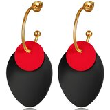 IZMAEL Naušnice DA-27454 - Crna / Crvena | shoptok.hr