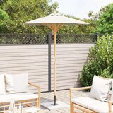 vidaXL Vanjski suncobrani Krem bijela Drvo 150 x 150 x 210 cm Prijenosno | shoptok.hr