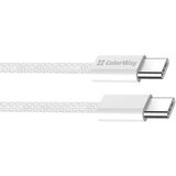 COLORWAY Kabel Type-C - Type-C (pleteni pamuk) (PD Brzo Punjenje 60W) 3.0A 1m sivi | shoptok.hr