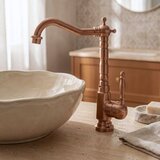 REA Bath Drop Mešalnik za umivalnik Brush Copper High | Shoptok.si
