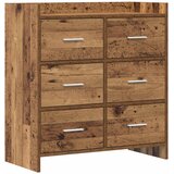 vidaXL Strani šal Star les 75 x 33 x 80 cm Inženirski les, (5000253264) | Shoptok.si