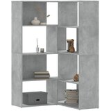  Kutni regal za knjige 4 razine boja betona 85x85x140 cm drveni | shoptok.hr