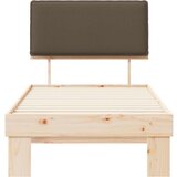  Posteljni okvir z oblazinjenim vzglavjem Taupe 75 x 190 cm, (5000101551) | Shoptok.si