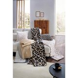 Dieter Knoll DEKORATIVNA ODEJA 150/200 cm bela, rjavosiva | Shoptok.si