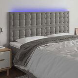  LED posteljno vzglavje svetlo sivo 180x5x118/128 cm žamet, (20792741) Cene