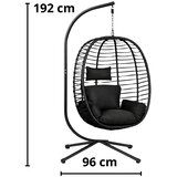 Lean Toys Viseči stol LEAN cocoon v črni barvi | Shoptok.si