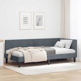  Kutni okvir kreveta Tamno siva 90 cm x 190 cm Baršun | shoptok.hr